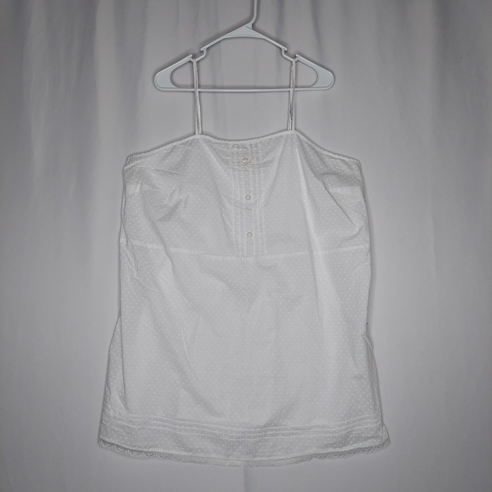 Venezia Babydoll Cami Top Women 22/24 Button Lace Milkmaid Cottagecore Y2K 00s